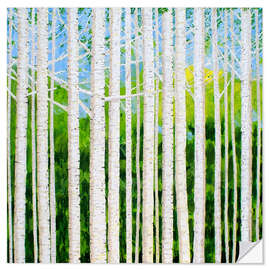 Wall sticker Birch grove