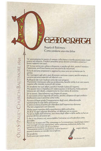 Stampa su vetro acrilico Desiderata I
