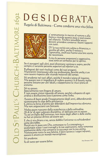 Stampa su PVC Desiderata II