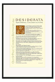 Gerahmter Kunstdruck Desiderata (Italienisch) II