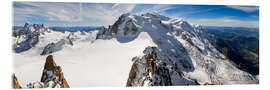 Acrylglasbild Panorama von Aiguille du Midi, Chamonix, Frankreich