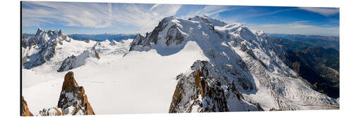 Aluminium print Panorama van Aiguille du Midi, Chamonix, Frankrijk