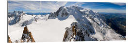 Cuadro de aluminio Panorama desde Aiguille du Midi, Chamonix, Francia