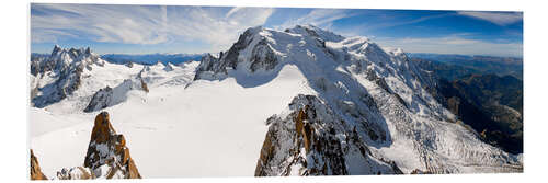 Tableau en PVC Panorama depuis l'aiguille du Midi à Chamonix