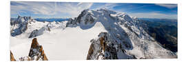 Foam board print Panorama from Aiguille du Midi, Chamonix, France