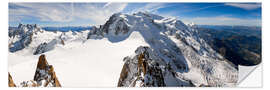 Naklejka na ścianę Panorama from Aiguille du Midi, Chamonix, France