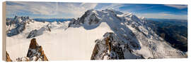 Obraz na drewnie Panorama from Aiguille du Midi, Chamonix, France