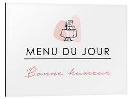Magnettafel Menü des Tages: Gute Laune (französich)