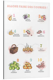 Magnettafel Wir gehen einkaufen (französisch)
