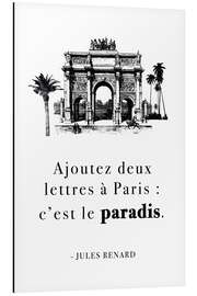 Magnettafel Es ist das Paradies (französisch)