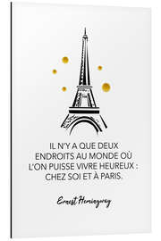 Magnettafel Es gibt nur zwei Orte auf der Welt (französisch)