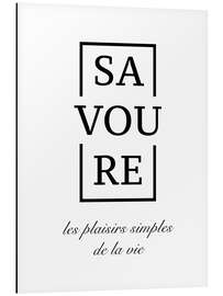 Magnettafel Genieße die einfachen Freuden (französisch)