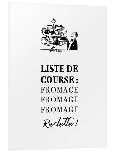 Foam board print Shopping list (french)