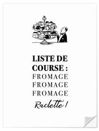 Wall sticker Shopping list (french)