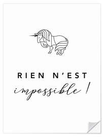 Sticker mural Rien n'est impossible ! (Français)