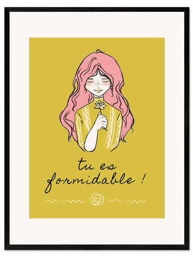 Framed art print You are great (french)