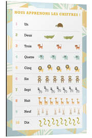 Magnettafel Wir lernen die Zahlen (französisch)