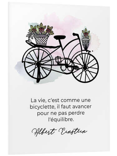 Tableau en PVC La vie, c'est comme une bicyclette