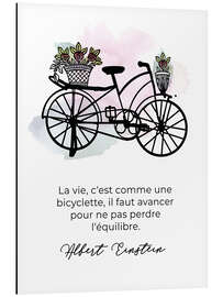 Magnettafel Leben ist wie Fahrradfahren (französisch)