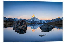 Foam board print Sunrise at the Matterhorn