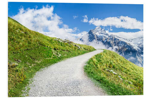 Foam board print Path along the Swiss Alps in Grindelwald