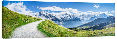 Lerretsbilde Grindelwald fjelllandskap