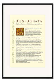 Gerahmter Kunstdruck Desiderata (Niederländisch) II