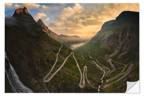 Sticker mural La route de Trollstigen en Norvège