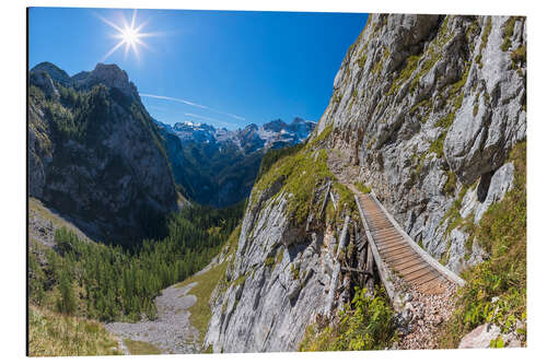 Alubild Bergpfad im Nationalpark Berchtesgaden