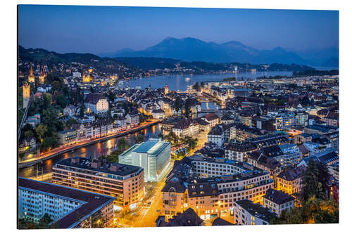 Obraz na aluminium Lucerne at night