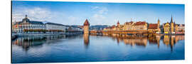 Alubild Panorama von Luzern