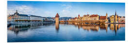 Foam board print Panorama of Lucerne