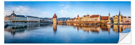 Wandsticker Panorama von Luzern