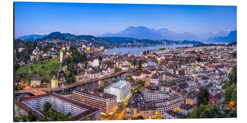 Alubild Luzern am Abend