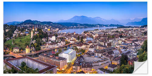 Wandsticker Luzern am Abend