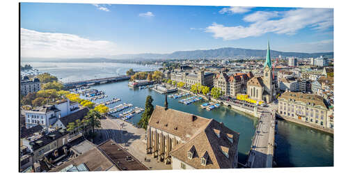 Aluminium print Aerial view Zurich