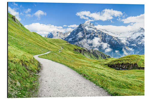 Aluminium print Zwitserse Alpen in Grindelwald