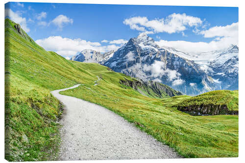 Lerretsbilde Sveitsiske alper ved Grindelwald