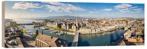 Holzbild Zürich Stadtpanorama