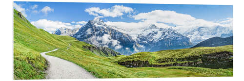 Foam board print Swiss Alps panorama, Grindelwald