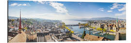 Aluminium print Zurich on Lake Zurich