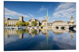 Magnettafel Zürich mit Stadthaus und Fraumünster
