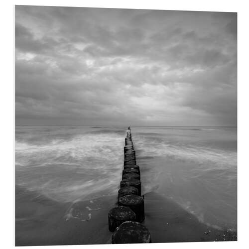 Foam board print Groynes on the Baltic Sea