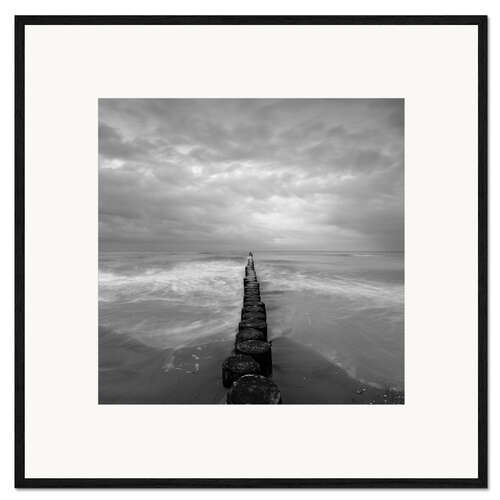 Ingelijste kunstdruk Groynes aan de Oostzee