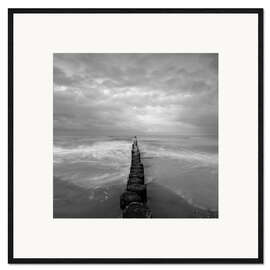 Ingelijste kunstdruk Groynes aan de Oostzee