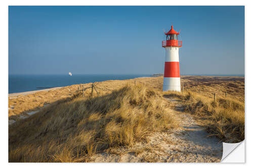 Muursticker Lighthouse List Ost on Sylt, Germany