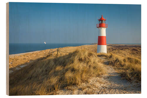 Holzbild Leuchtturm List Ost auf Sylt