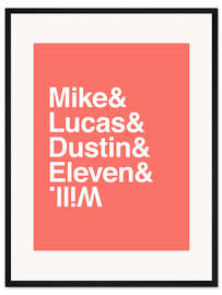 Gerahmter Kunstdruck Stranger Things - Namen