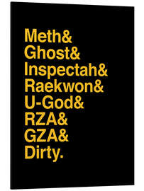 Magnettafel Wu-Tang Clan - Namen