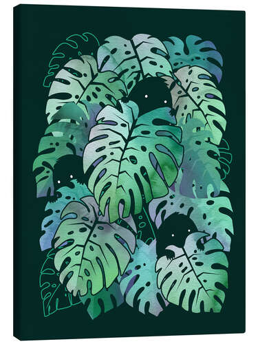 Canvastavla Monstera Monsters